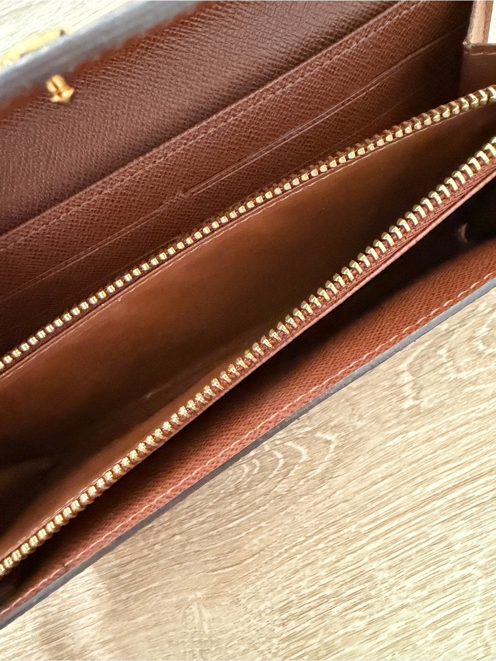 Louis Vuitton Monogram Canvas Long Wallet - Brown and Gold - Picture 7 of 12